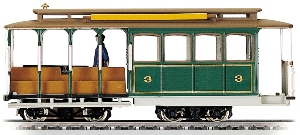 Трамвай с электродвигателем и пантографом б/у (зелёный) Bachmann HO (60531)